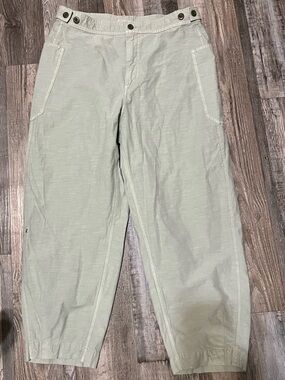 NWOT EVERLANE Olive Green Utility Barrel Leg Jeans Pants Size 16